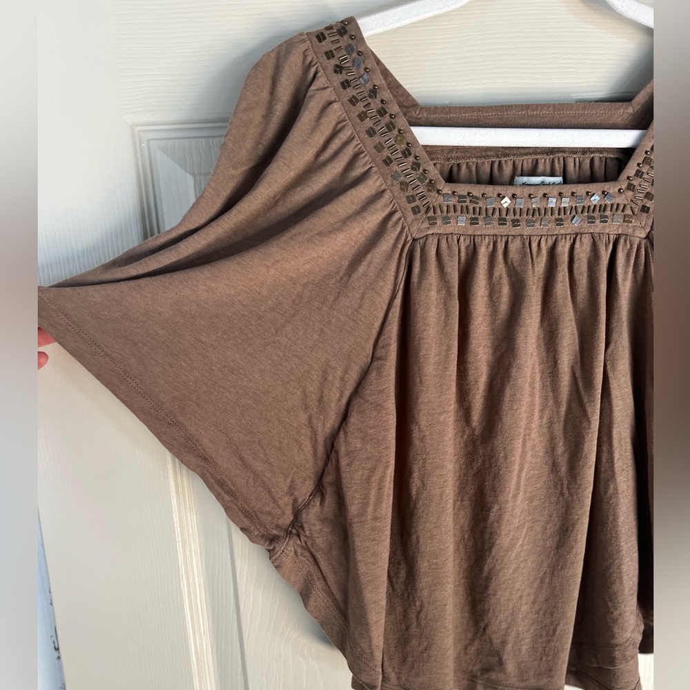 American Eagle Outfitters | Boho Flutter Sleeve Top | XS - Picture 3 of 5
